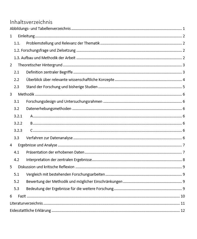 Hausarbeit Einleitung - Beispiel