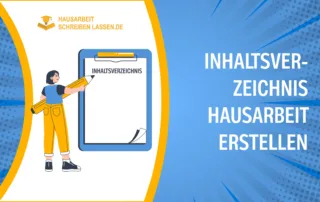 Inhaltsverzeichnis Hausarbeit